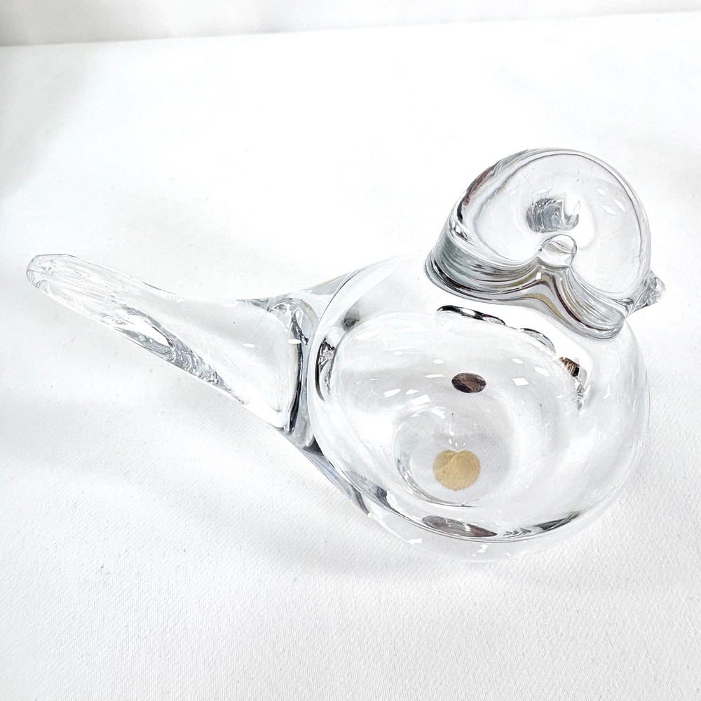 Konst Glashyttan Urshult Bird Figurines Art Glass‎ Sweden Paperweight Vintage